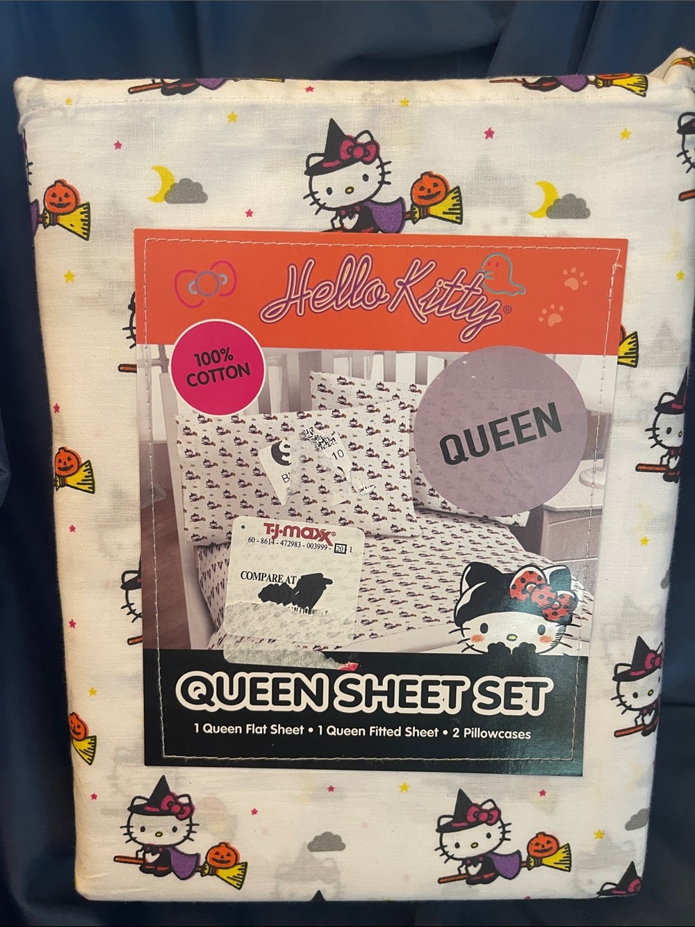 Hello Kitty Halloween Queen Sheet Set - Witches on Brooms